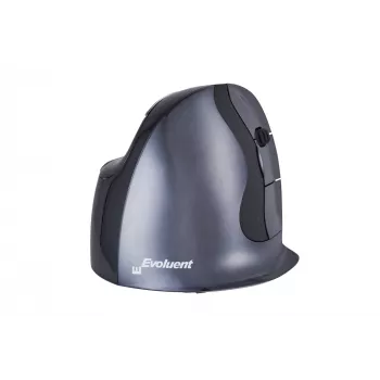 BakkerElkhuizen Evoluent D Small Wireless, para diestros, diseño vertical, láser, RF Wireless, 3200 DPI, negro