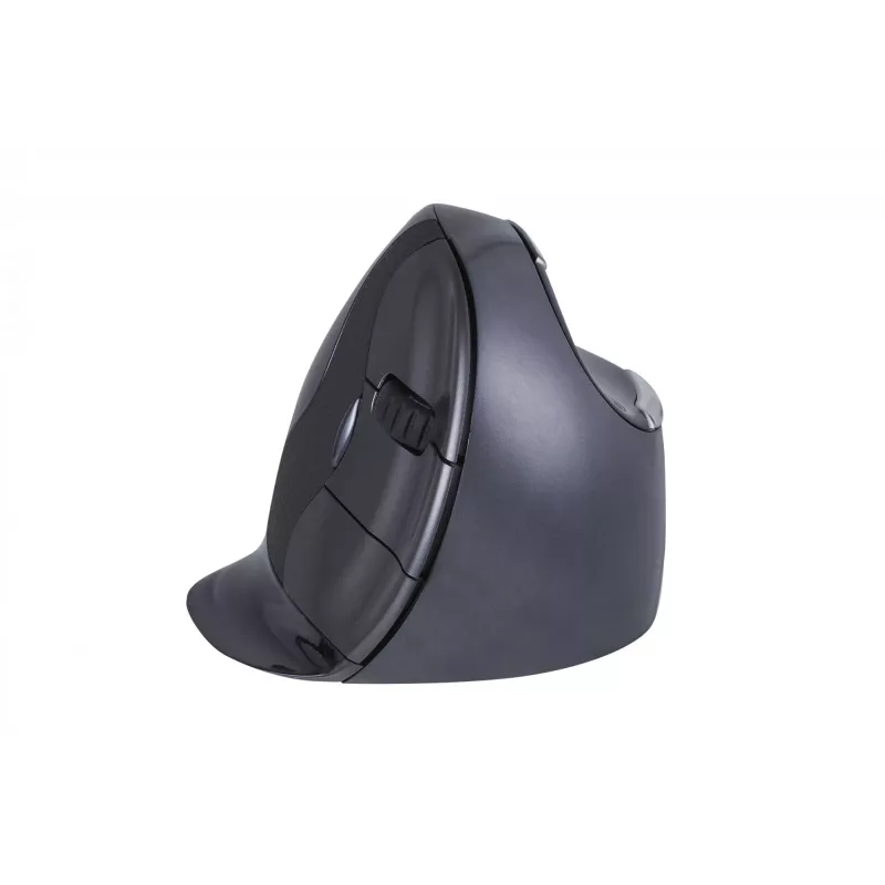 BakkerElkhuizen Evoluent D Small Wireless, para diestros, diseño vertical, láser, RF Wireless, 3200 DPI, negro