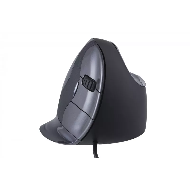 BakkerElkhuizen Evoluent D Medium, diestro, diseño vertical, láser, USB Type-A, 3200 DPI, negro