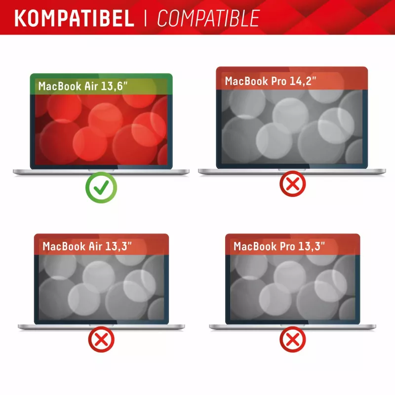 Displex PRIVACY SAFE filtro de privacidad magnético de 2 vías para MacBook Air 13,6
