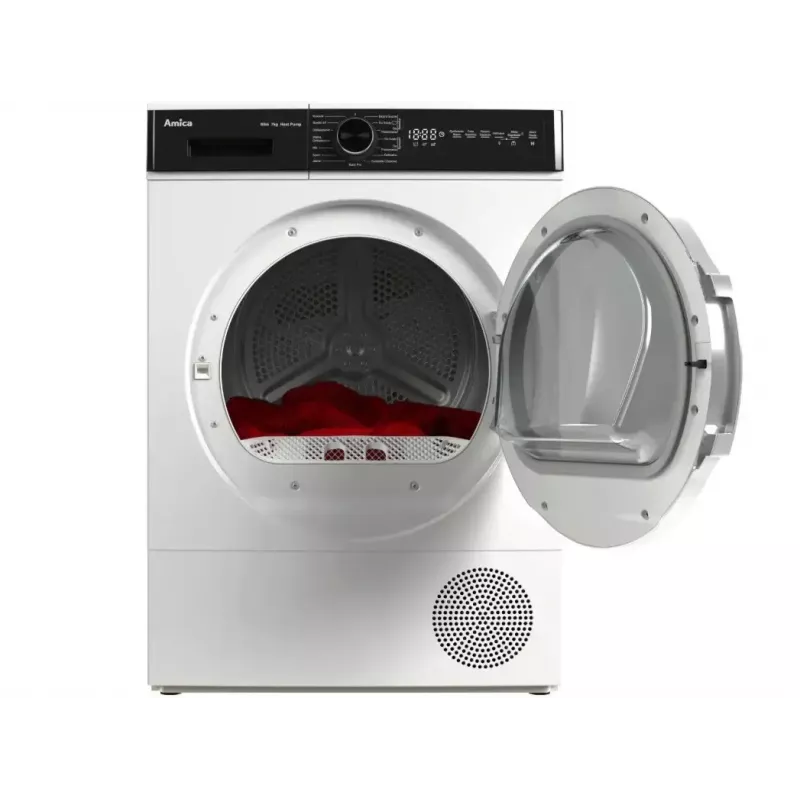 Secadora AMICA AD3S72LHB(E) 7 kg, de libre instalación, carga frontal, indicador LED, control electrónico, blanca