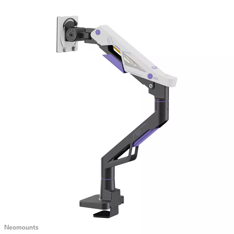 Brazo para monitor gaming Neomounts DS70-256BL1 para pantallas de 24–57 inch, muelle de gas, Topfix, capacidad 30 kg, VESA 75–200 mm