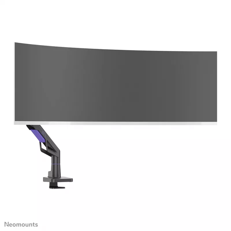 Brazo para monitor gaming Neomounts DS70-256BL1 para pantallas de 24–57 inch, muelle de gas, Topfix, capacidad 30 kg, VESA 75–200 mm