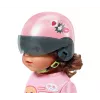 Zapf Creation BABY born 835937 E-Scooter casco para muñeca, 43 cm, rosa/negro, 3+