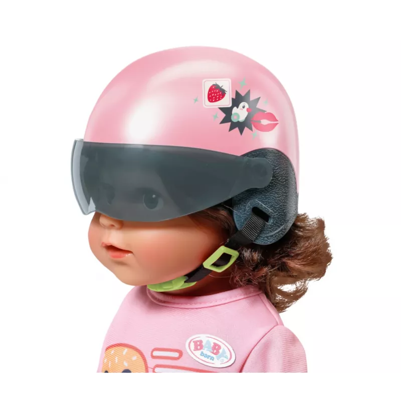 Zapf Creation BABY born 835937 E-Scooter casco para muñeca, 43 cm, rosa/negro, 3+
