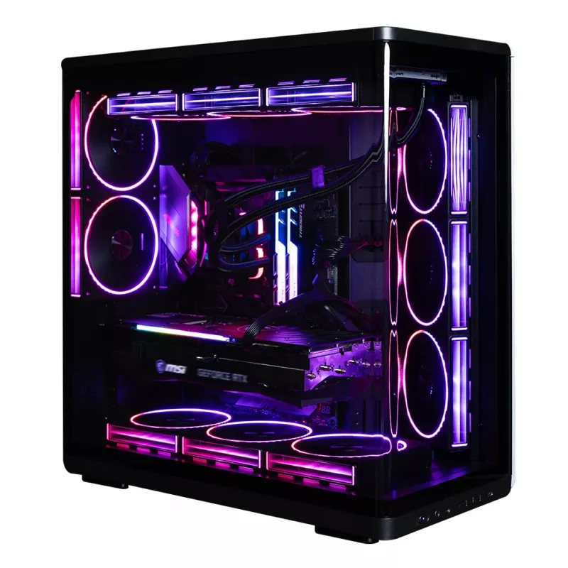 Zalman P60 caja semitorre, negra, 5 ventiladores ARGB