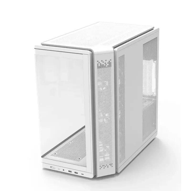 Caja de PC ZALMAN P60 Mid-Tower con 5 ventiladores ARGB, blanca
