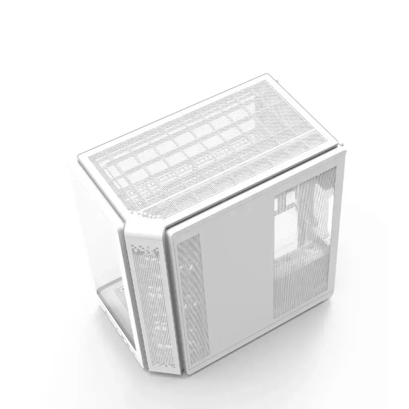 Caja de PC ZALMAN P60 Mid-Tower con 5 ventiladores ARGB, blanca