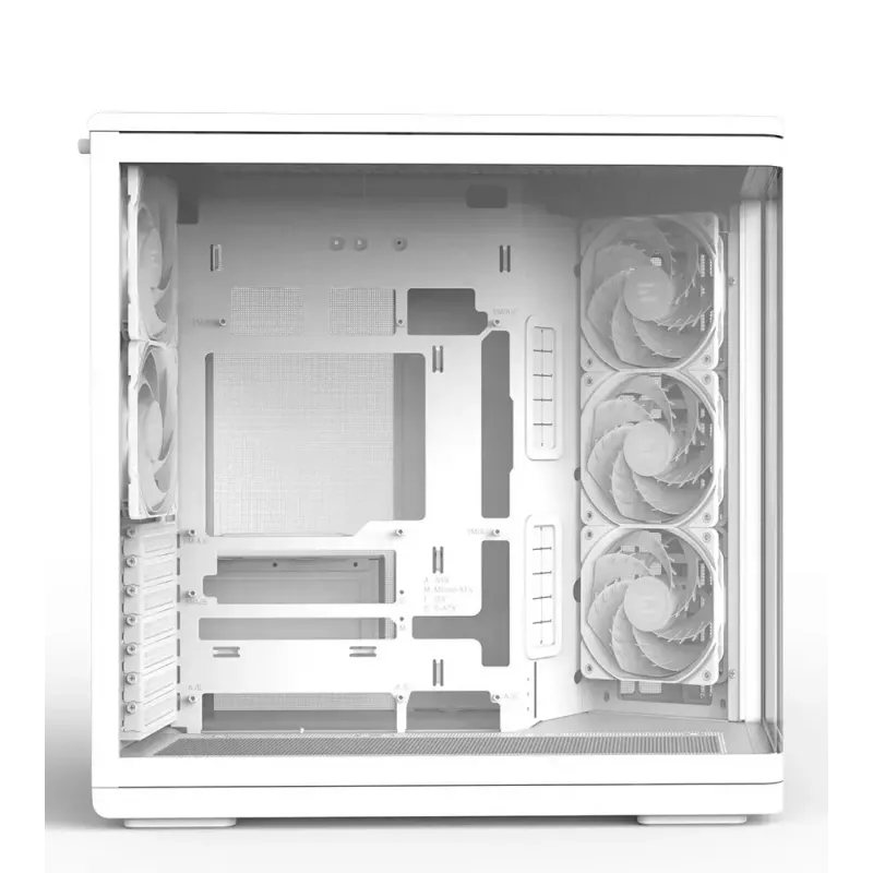 Caja de PC ZALMAN P60 Mid-Tower con 5 ventiladores ARGB, blanca