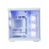 Caja de PC ZALMAN P60 Mid-Tower con 5 ventiladores ARGB, blanca
