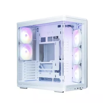 Caja de PC ZALMAN P60 Mid-Tower con 5 ventiladores ARGB, blanca