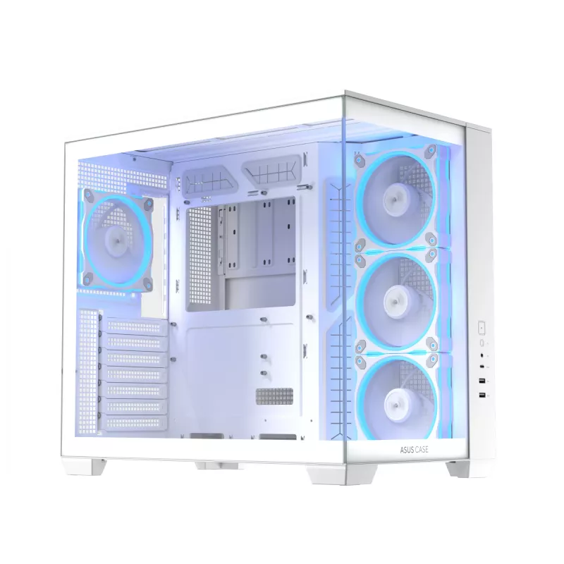 ASUS A32 PLUS TG ARGB caja de ordenador, blanca, cristal templado