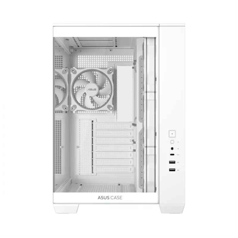 ASUS A32 PLUS TG ARGB caja de ordenador, blanca, cristal templado