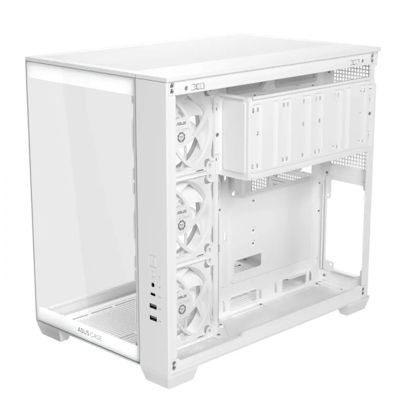 ASUS A32 PLUS TG ARGB caja de ordenador, blanca, cristal templado