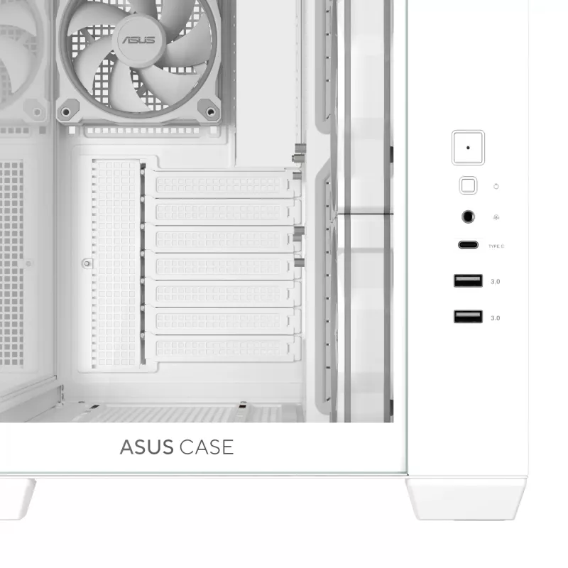 ASUS A32 PLUS TG ARGB caja de ordenador, blanca, cristal templado