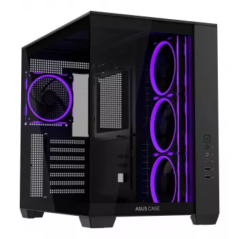 Caja de PC ASUS A32 PLUS TG ARGB, negra, ATX/micro ATX/Mini-ITX