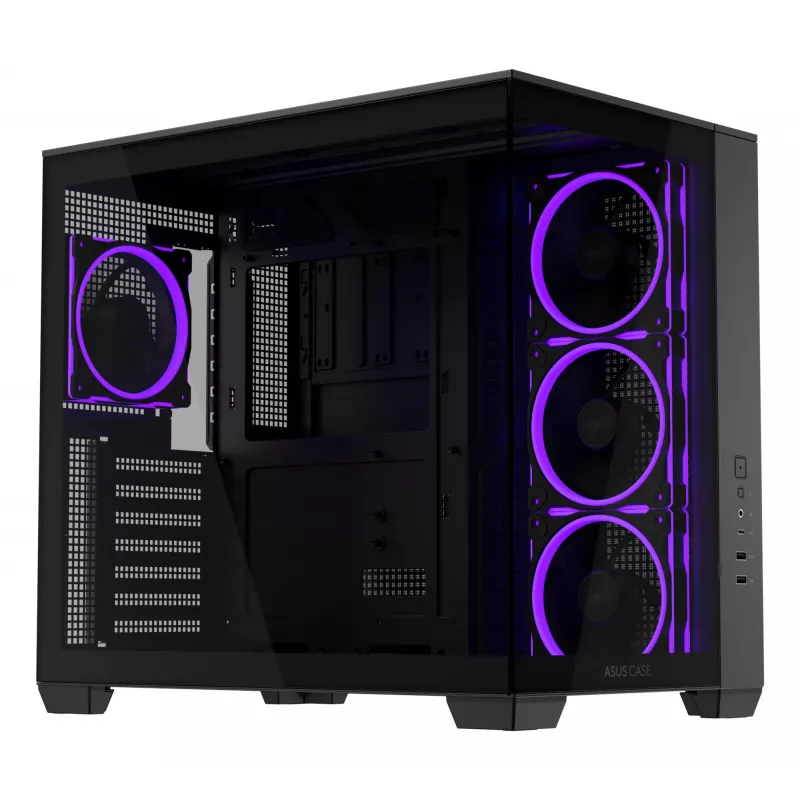 Caja de PC ASUS A32 PLUS TG ARGB, negra, ATX/micro ATX/Mini-ITX