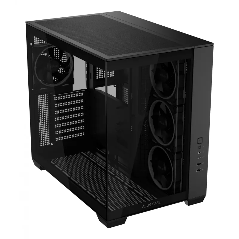 Caja de PC ASUS A32 PLUS TG ARGB, negra, ATX/micro ATX/Mini-ITX