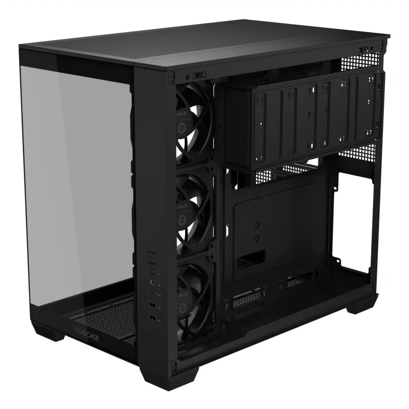 Caja de PC ASUS A32 PLUS TG ARGB, negra, ATX/micro ATX/Mini-ITX