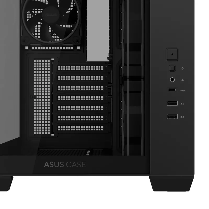Caja de PC ASUS A32 PLUS TG ARGB, negra, ATX/micro ATX/Mini-ITX