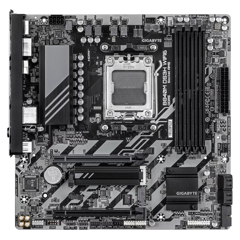 Placa base GIGABYTE B840M DS3H WIFI6, AMD B840, Socket AM5, Micro ATX, DDR5