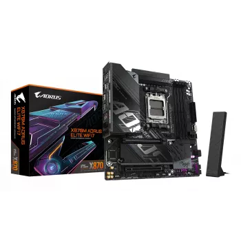 Placa base GIGABYTE X870M AORUS ELITE WIFI7, AMD X870, Socket AM5, ATX