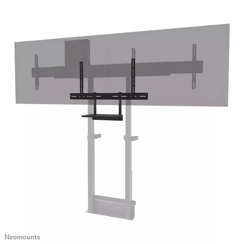 Kit de bandeja para portátil Neomounts AV45-500BL para pantallas de 43 a 110 pulgadas, VESA hasta 600x400, máx. 2,5 kg, 900×242×640 mm