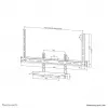 Kit de bandeja para portátil Neomounts AV45-500BL para pantallas de 43 a 110 pulgadas, VESA hasta 600x400, máx. 2,5 kg, 900×242×640 mm