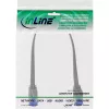 Cable de parcheo InLine plano, U/FTP, Cat.6A, TPE libre de halógenos, gris, 0,25 m
