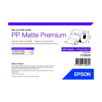 Etiqueta de impresora Epson 7113410 Blanca Etiqueta de impresora autoadhesiva