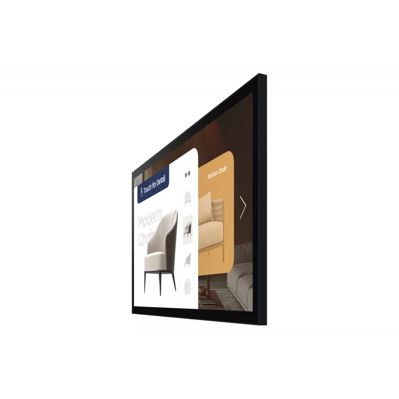 Pantalla plana de señalización digital Samsung QM32C-T 81,3 cm (32 inch) LCD Wi-Fi 400 cd/m² Full HD Negro Pantalla táctil Tizen 7.0 16/7