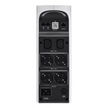 APC Back-UPS Pro, 2200VA/1320W, Torre, 230V, 4 salidas Schuko y 2 IEC C13, iluminación RGB, onda sinusoidal pura, Arctic (Blanco)