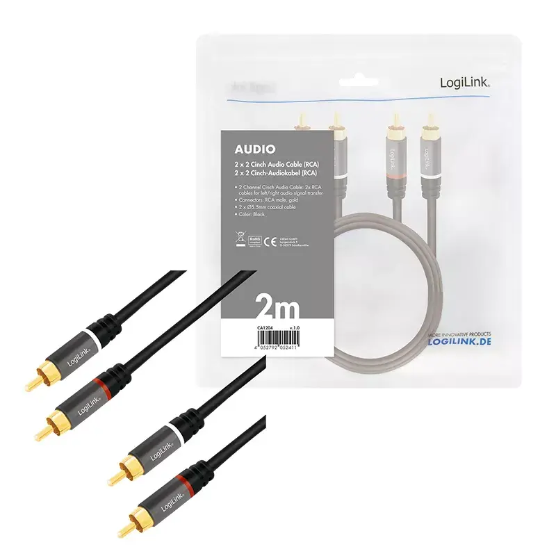 Cable de audio 2m LogiLink CA1204