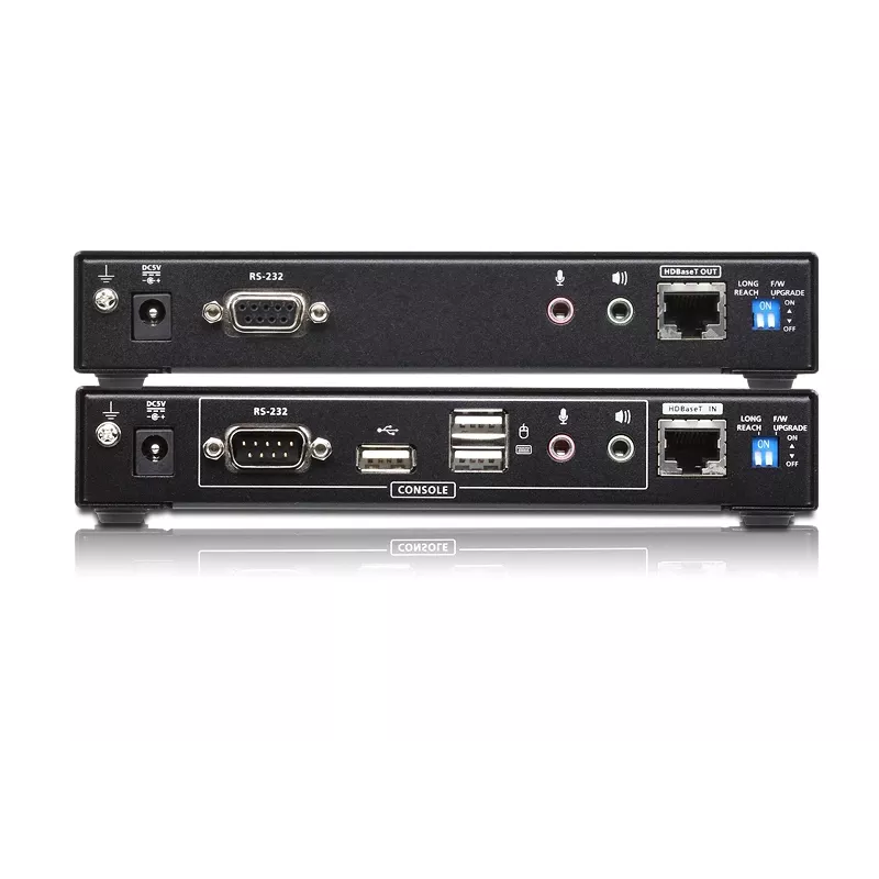 ATEN extensor KVM USB 2.0 DVI Dual View HDBaseT 2.0 con audio y RS232 (150 m)