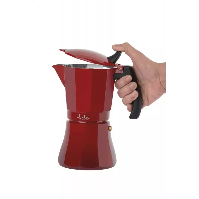 Cafetera Jata HCAF2006 aluminio roja