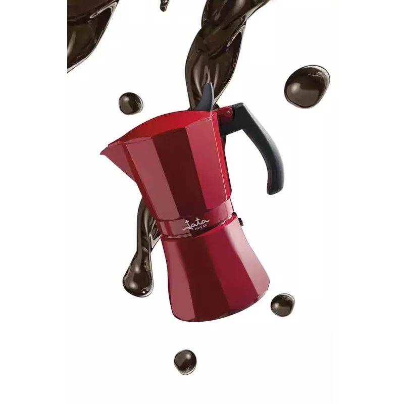 Cafetera Jata HCAF2006 aluminio roja