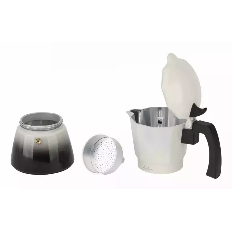 Jata HCAF2406 cafetera moka, 6 tazas (0,3 l), aluminio, compatible con inducción