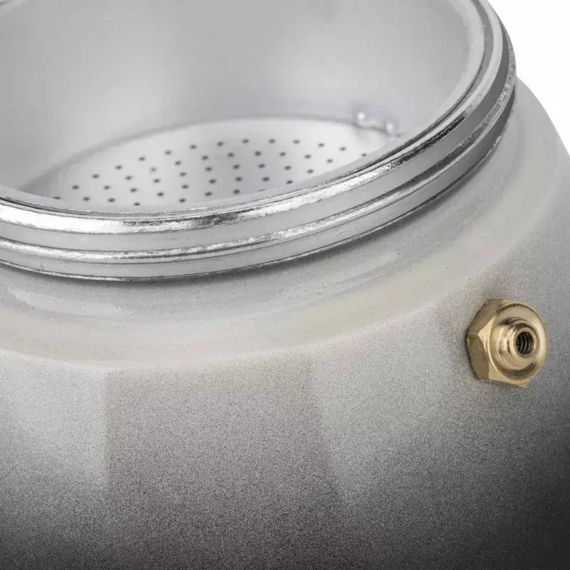 Jata HCAF2412 cafetera moka, 12 tazas (0,7 l), aluminio, compatible con inducción, base de 10,8 cm