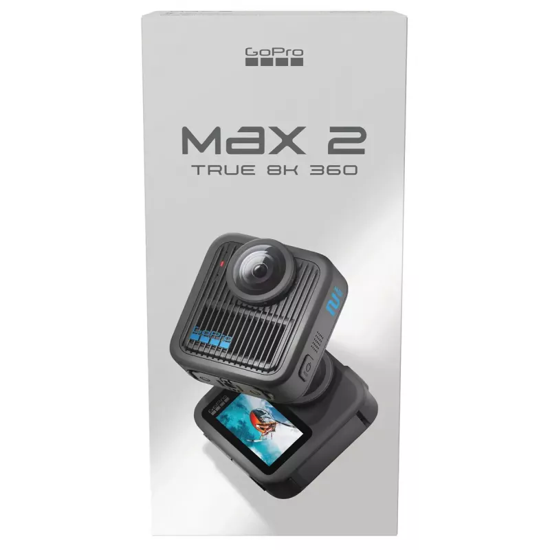 Cámara de acción GoPro MAX 2 – 29,5 MP, vídeo 8K Ultra HD a 100 fps, GPS, Wi‑Fi, LCD integrada