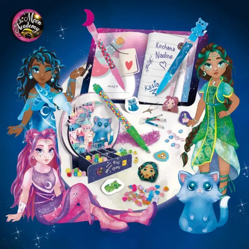 Set educativo Liscianigiochi Moon Academy — rotuladores lunares y diario