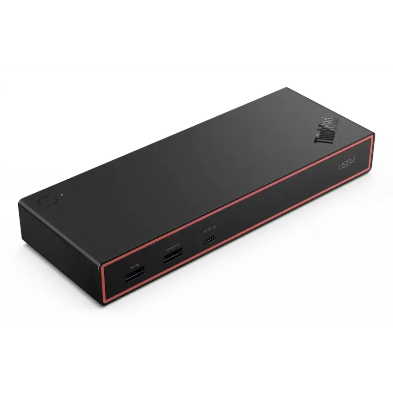 Docking station Lenovo ThinkPad USB4 Dock 5000 — con cable Thunderbolt 4, 65 W PD, 3840×2160, HDMI, 4× USB-A, Gigabit Ethernet, negra