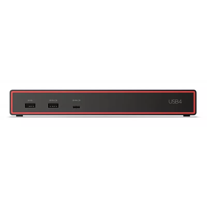 Docking station Lenovo ThinkPad USB4 Dock 5000 — con cable Thunderbolt 4, 65 W PD, 3840×2160, HDMI, 4× USB-A, Gigabit Ethernet, negra