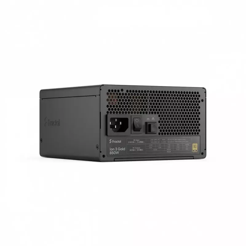 Fuente de alimentación fractal design FDE Ion 3 GOLD 850W 80+ Gold, negra