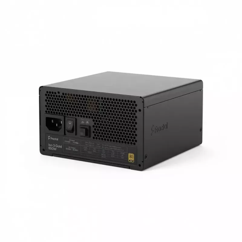 Fuente de alimentación fractal design FDE Ion 3 GOLD 850W 80+ Gold, negra