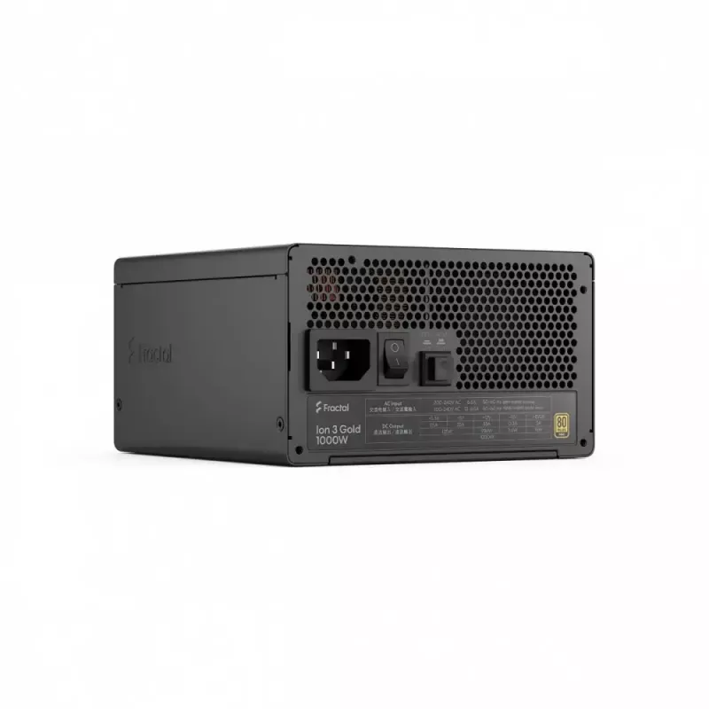 Fuente de alimentación fractal design FDE Ion 3 GOLD 1000W 80+ GOLD negra