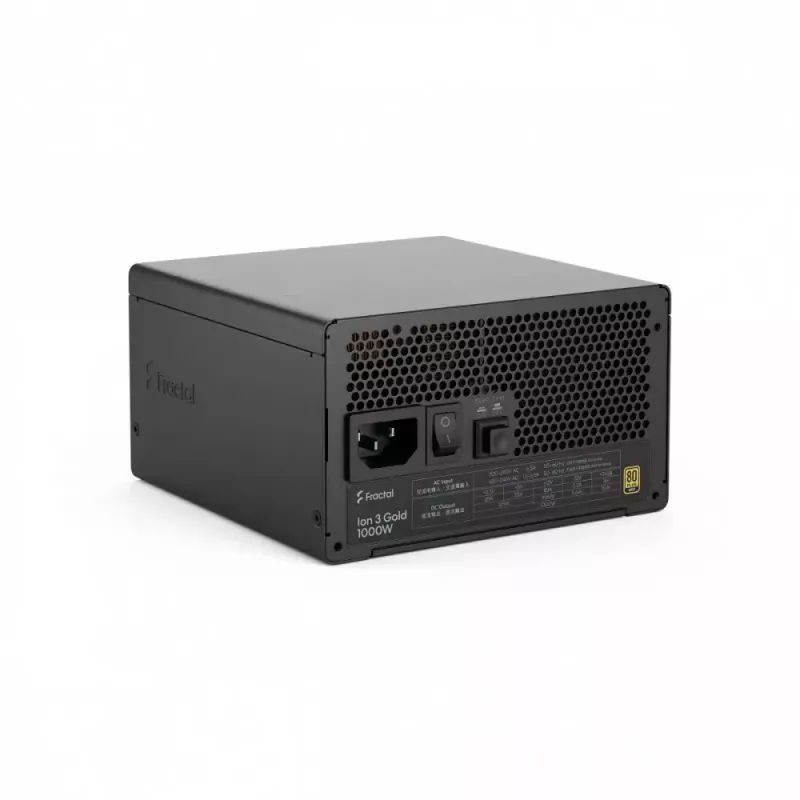 Fuente de alimentación fractal design FDE Ion 3 GOLD 1000W 80+ GOLD negra