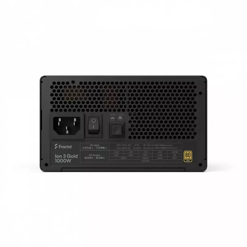 Fuente de alimentación fractal design FDE Ion 3 GOLD 1000W 80+ GOLD negra