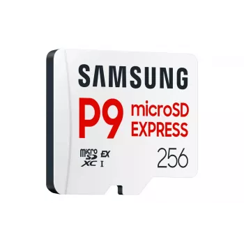 Tarjeta microSDXC Samsung P9 Express 256 GB — UHS-I, velocidad de lectura 800 MB/s, V30, U1, duradera