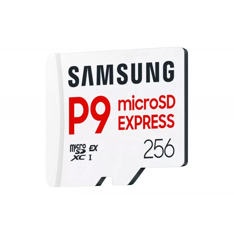 Tarjeta microSDXC Samsung P9 Express 256 GB — UHS-I, velocidad de lectura 800 MB/s, V30, U1, duradera