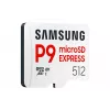 Tarjeta microSDXC Samsung P9 Express 512 GB, UHS-I, lectura 800 MB/s, V30, U1, blanca